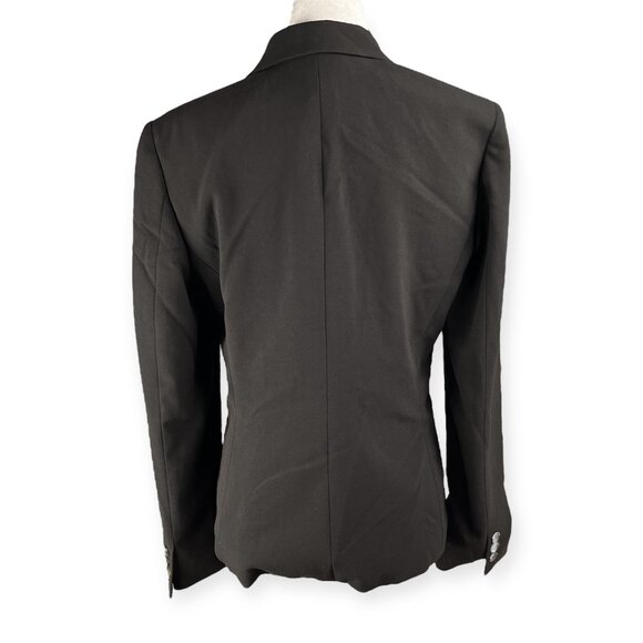 Jones & Co Essentials Blazer Women’s Size 4 Black Stretch Padded Shoulder Work - Picture 2 of 10